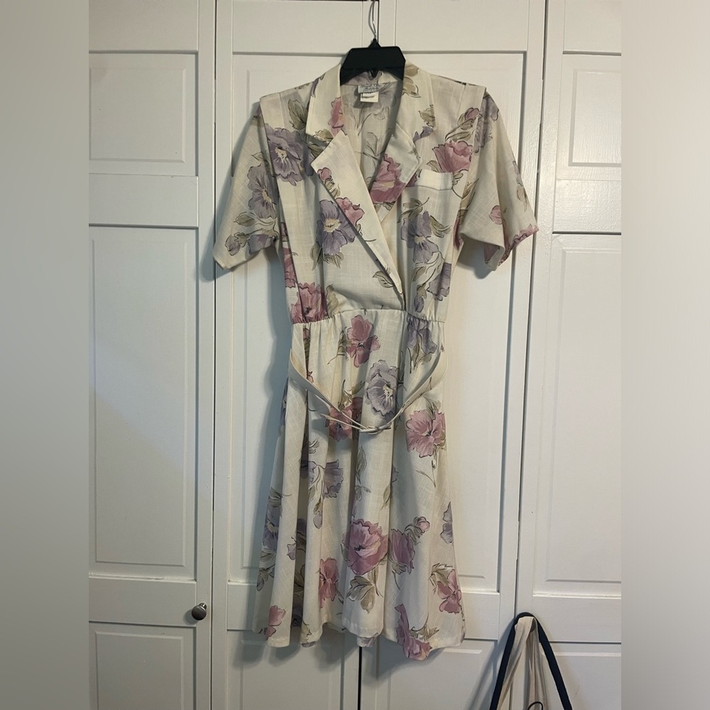 Vintage 80s floral Stuart Allen Dress